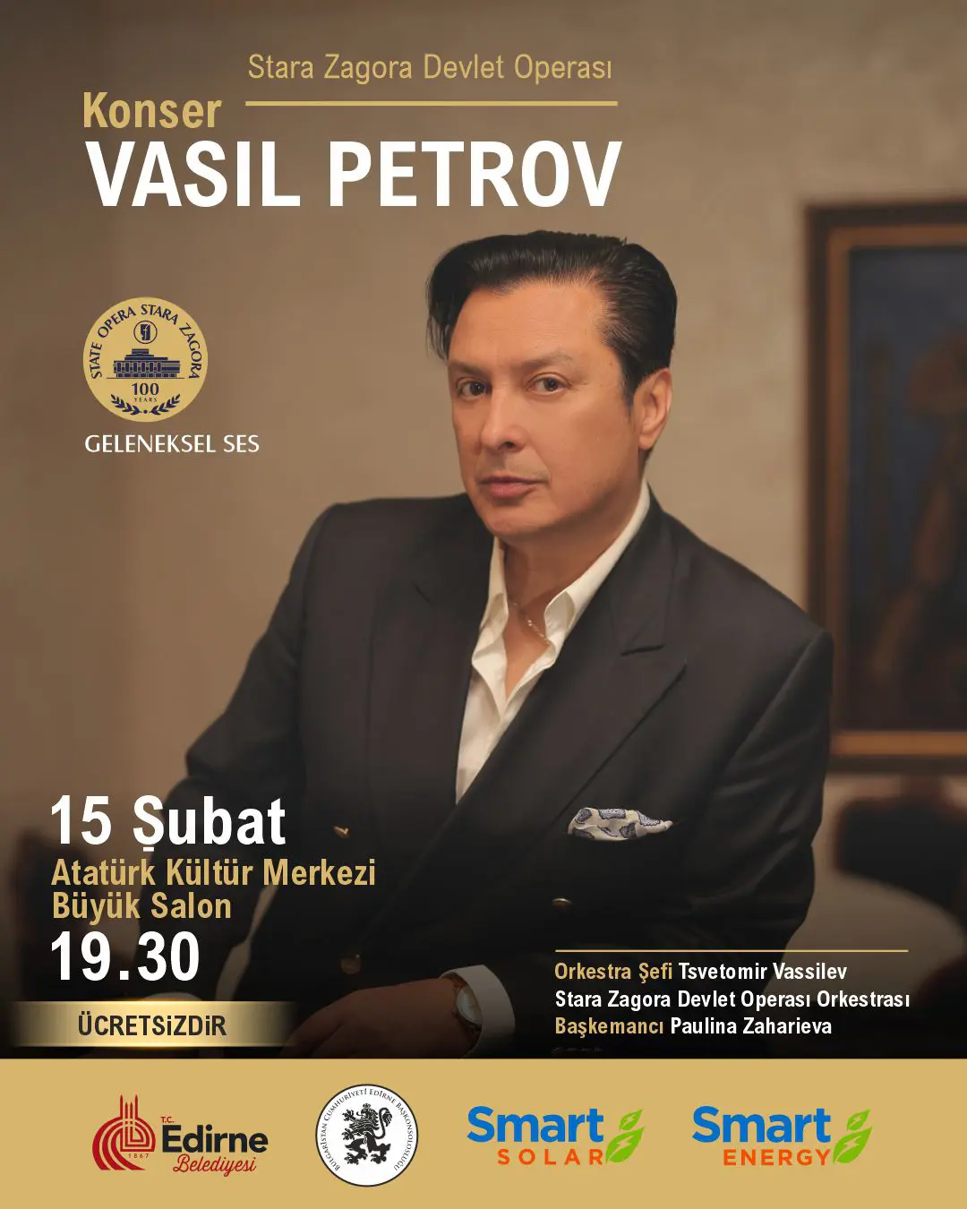 EDİRNE’DE CAZ VE NOSTALJİ RÜZGARI: VASİL PETROV AKM SAHNESİ’NDE OLACAK!